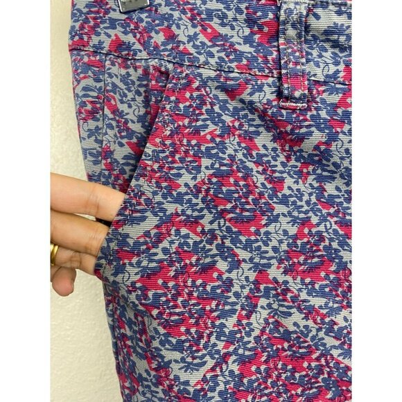 Cabi Straight Leg Floral Pants Womens size 8 Purple Casual Career Office Boho - Picture 8 of 11